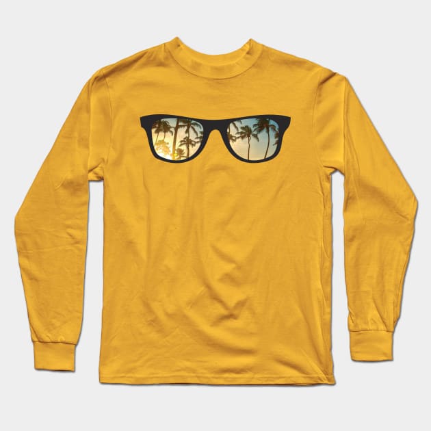 Tropical Sunglasses Long Sleeve T-Shirt by arlingjd
